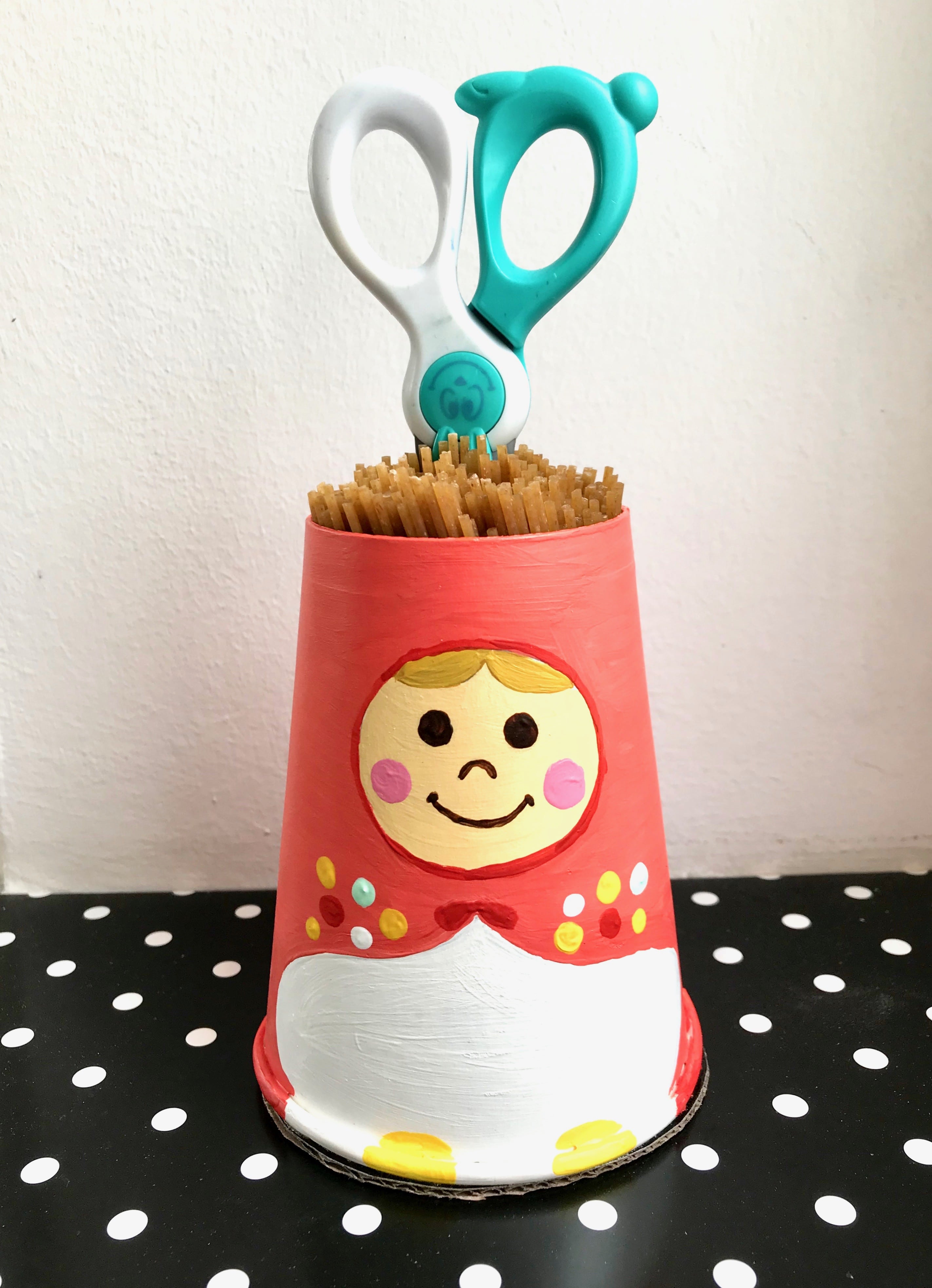 DIY Utensilo Stiftehalter Matrjoschka basteln