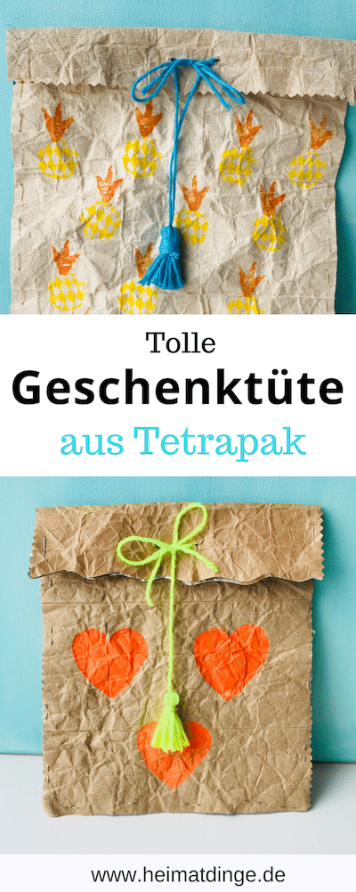Geschenktuete, Tetrapack, basteln, Recycling