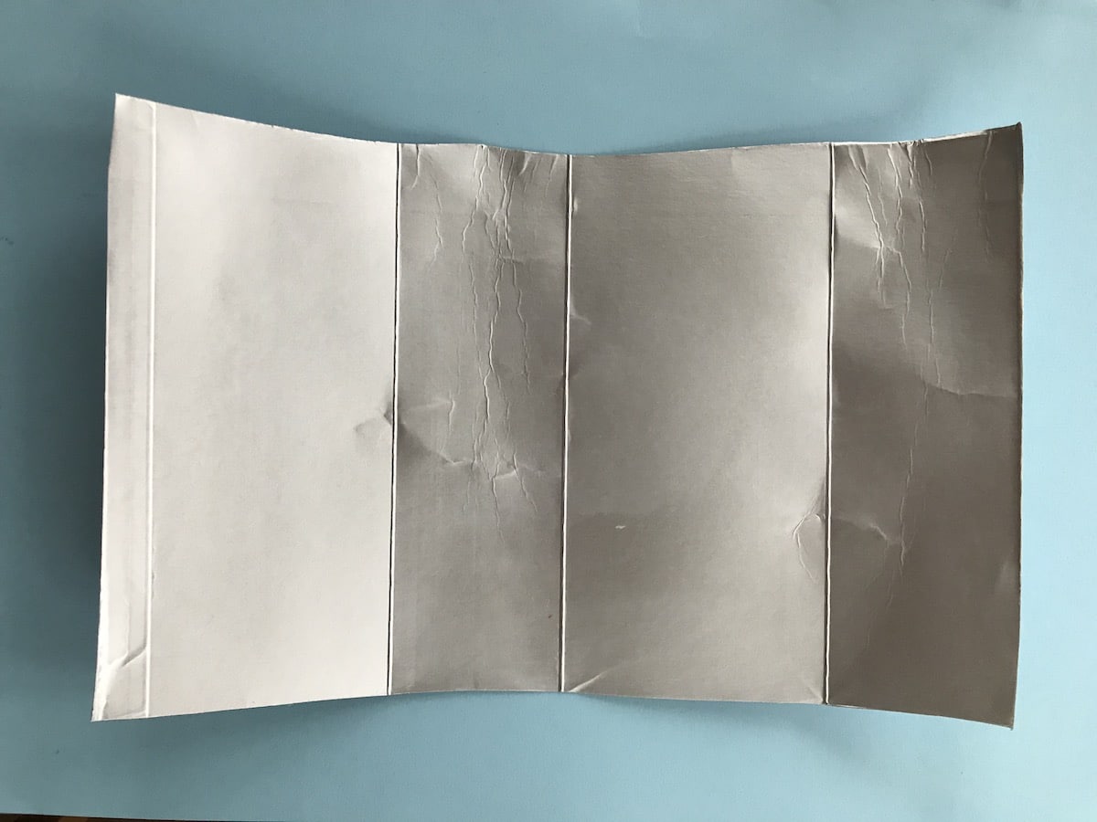 DIY Geschenkverpackung, Tetrapak, Zuschneiden