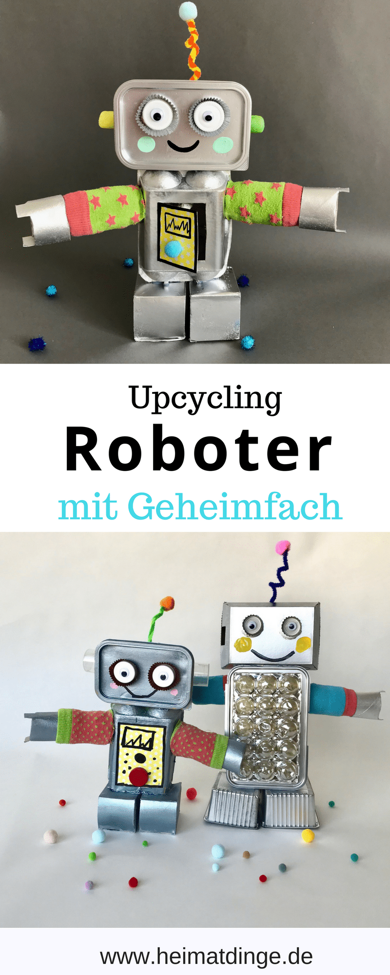 DIY Roboter aus Verpackungen basteln