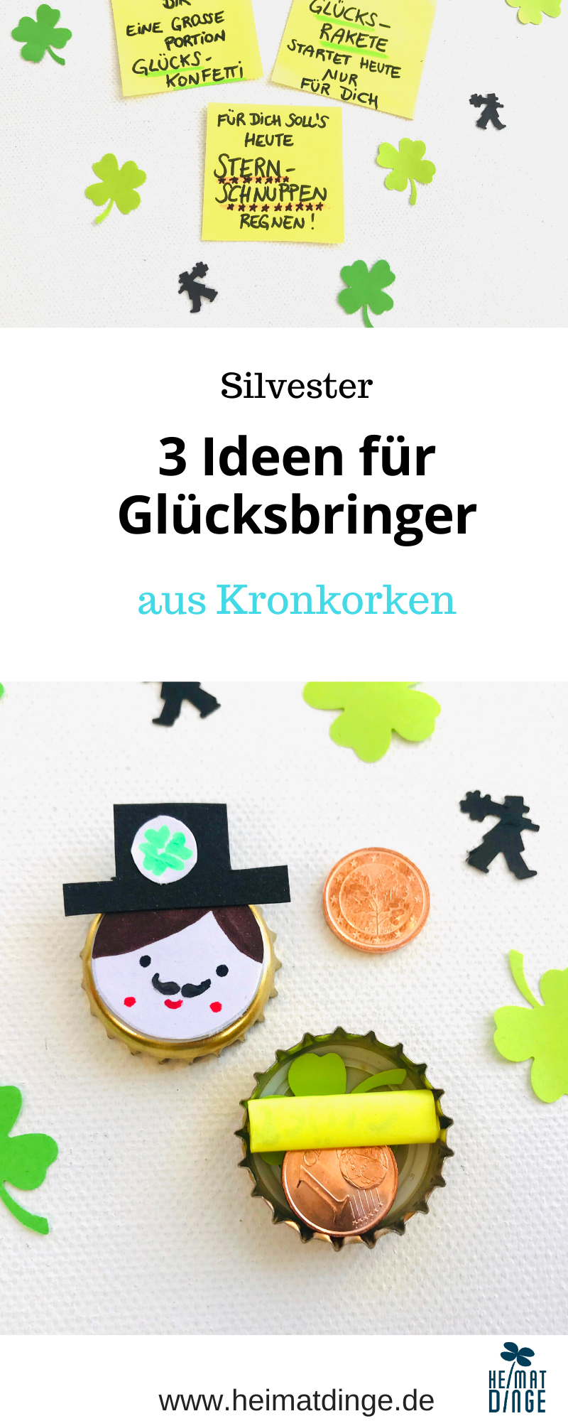 Gluecksbringer aus Kronkorken selber machen