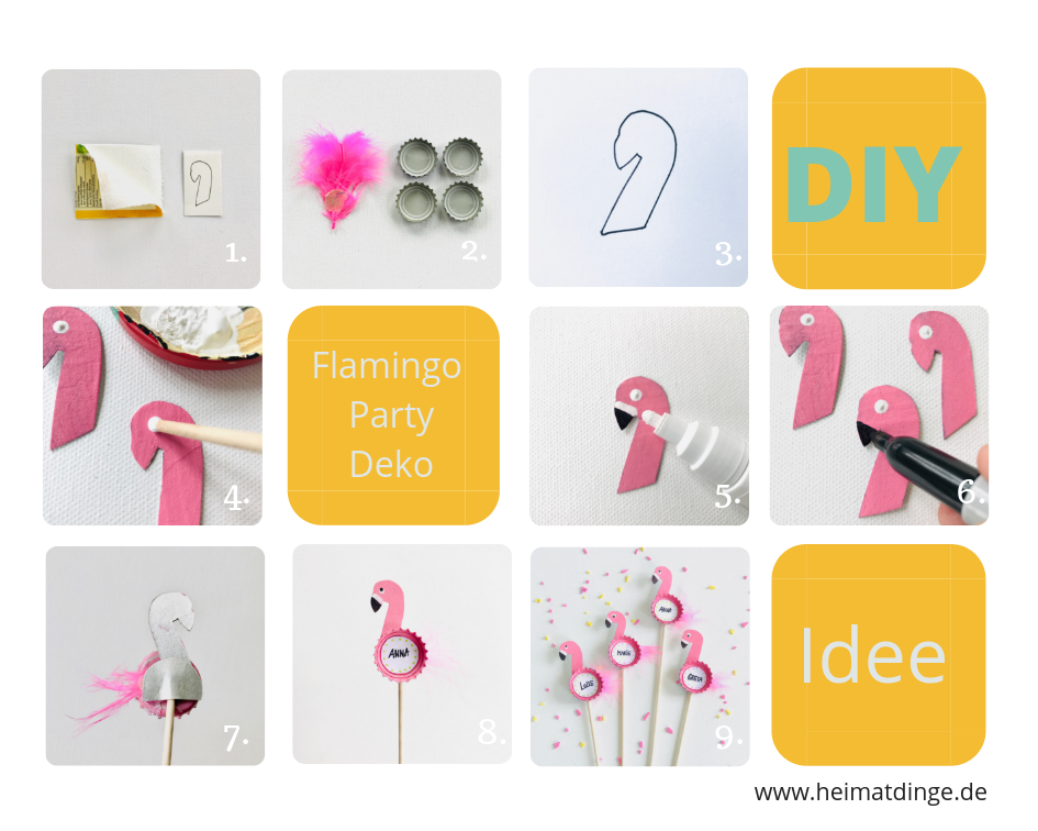 diy flamingo party picker anleitung